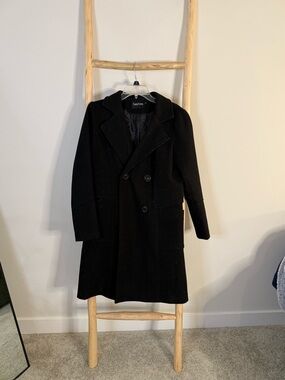 Black Double-Breasted Pea Coat